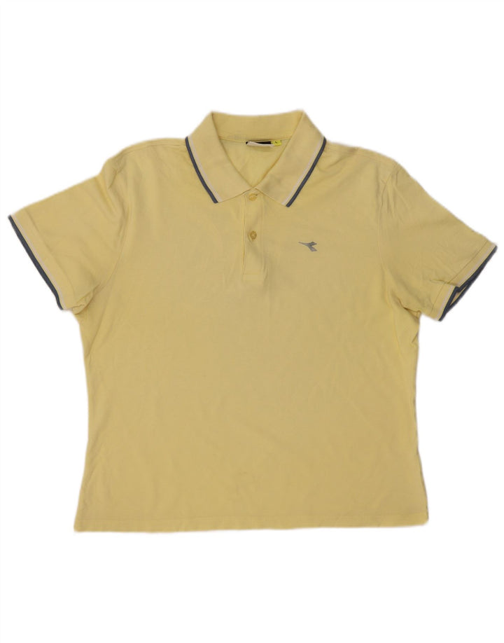 Tricou polo pentru bărbați Diadora, galben mare