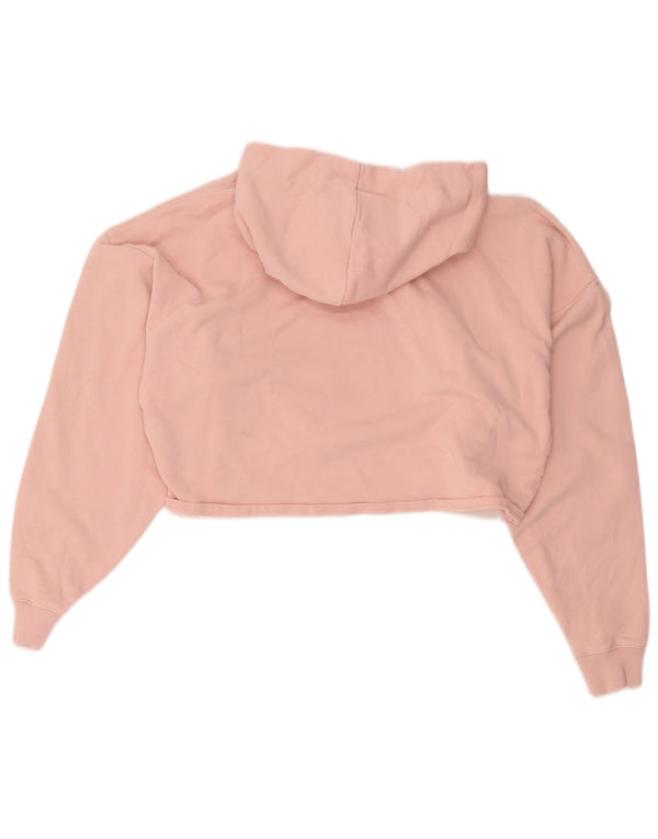 Calvin Klein Jeans Pulover oversized Crop Hoodie pentru femei UK 10 Small Pink