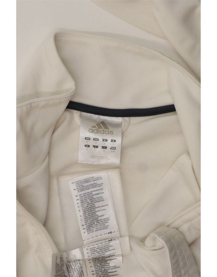 Jachetă de trening pentru bărbați ADIDAS, alb mediu, poliester color bloc