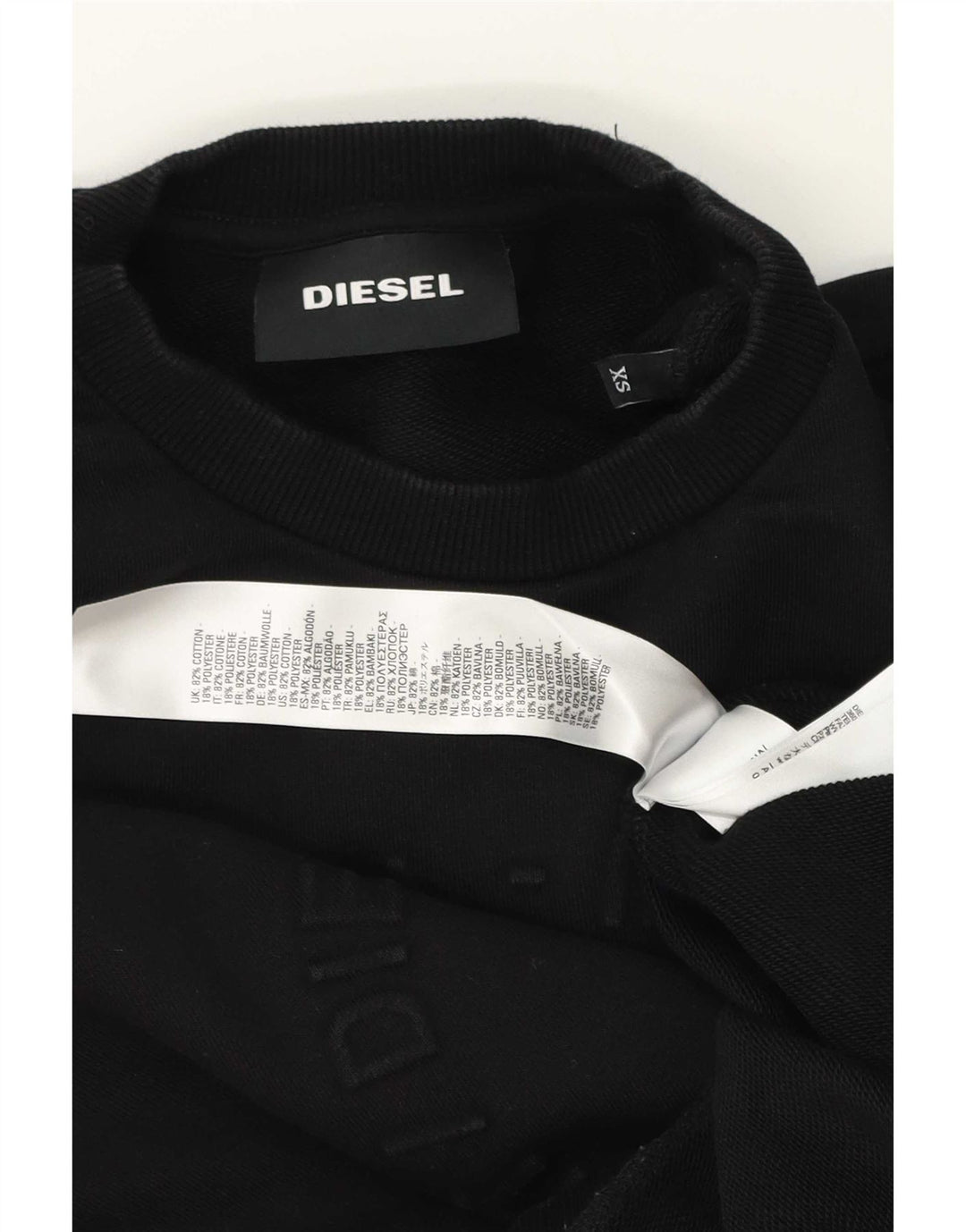 Diesel Bărbați Hanorac Pulover XS Bumbac Negru