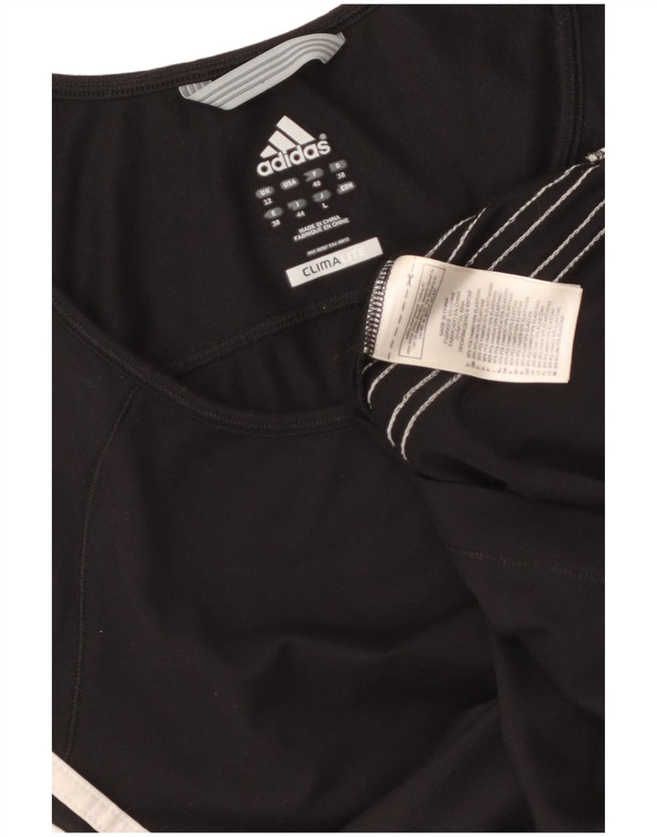 ADIDAS Climalite Vest Top pentru femei UK 12 Medium Black Poliamidă