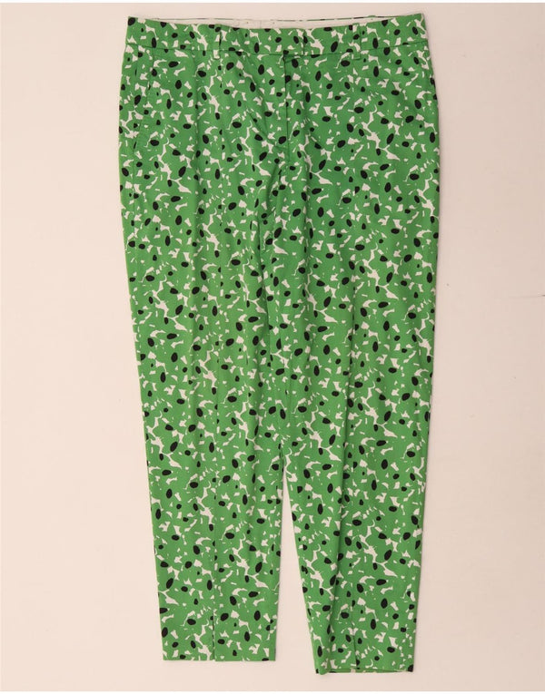 Pantaloni de costum slim pentru femei Hugo Boss UK 14 Large W36 L28 Green Spotted