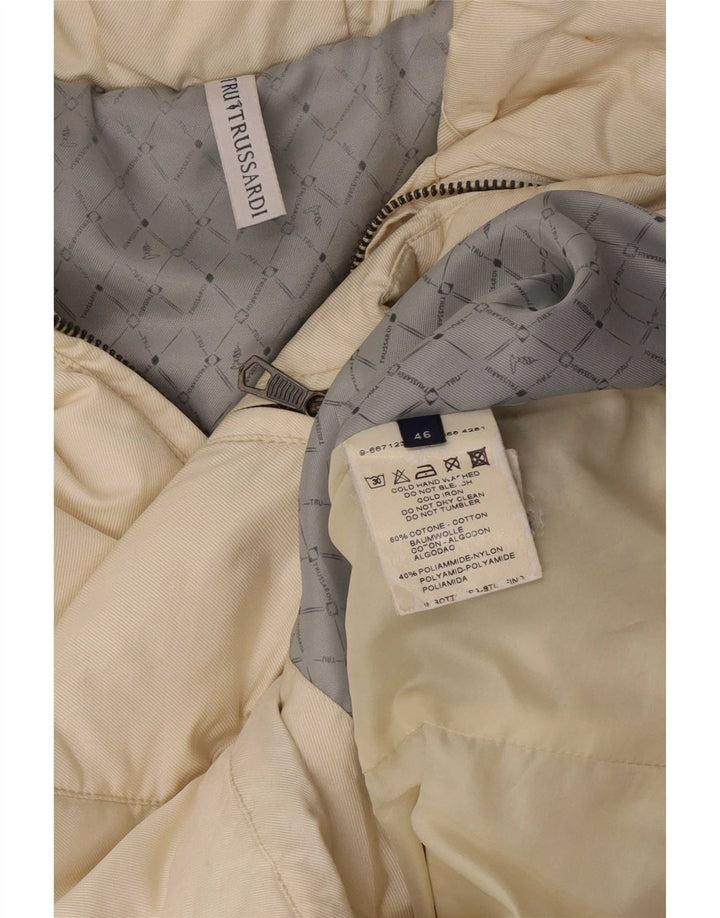 Jachetă căptușită pentru femei Trussardi IT 46 mare bumbac alb