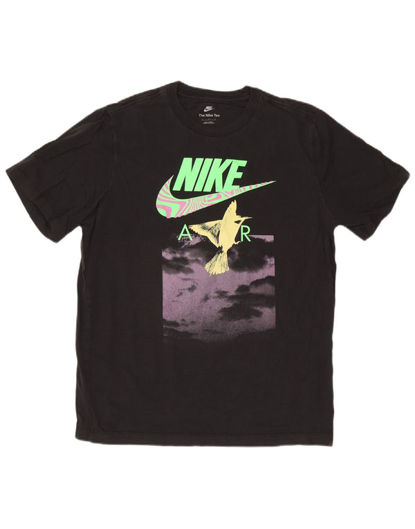 Tricou grafic Nike pentru bărbați Top mare din bumbac negru