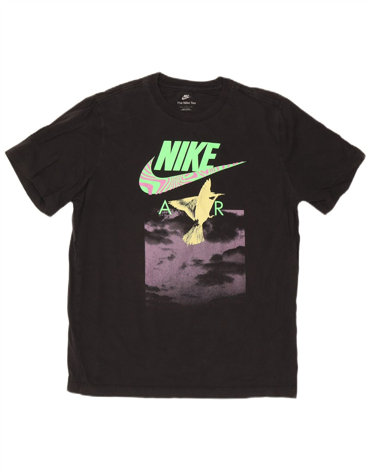 Tricou grafic Nike pentru bărbați Top mare din bumbac negru