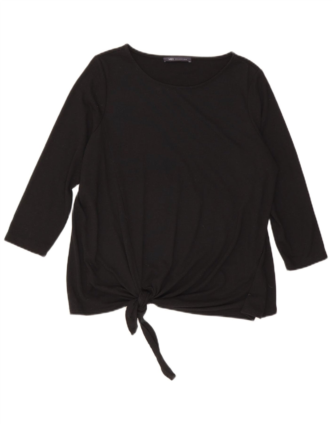 Marks & Spencer Top pentru femei cu mâneci 3/4 UK 12 Poliester mediu negru