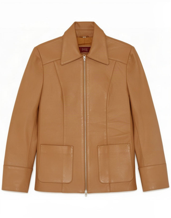 Basile Jachetă de piele pentru femei IT 42 Medium Beige