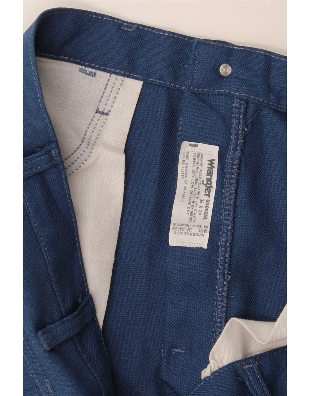 Pantaloni casual drepti pentru bărbați Wrangler W38 L34 poliester albastru