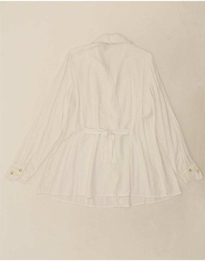 EGOISTE Womens Shirt Blouse IT 48 XL White Viscose Vintage Egoiste and Second-Hand Egoiste from Messina Hembry 