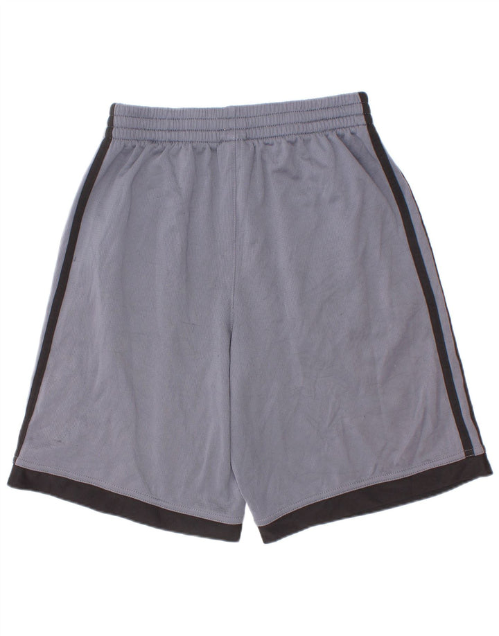 Pantaloni scurți sport Adidas pentru băieți 10-11 ani, albastru mediu, poliester color bloc