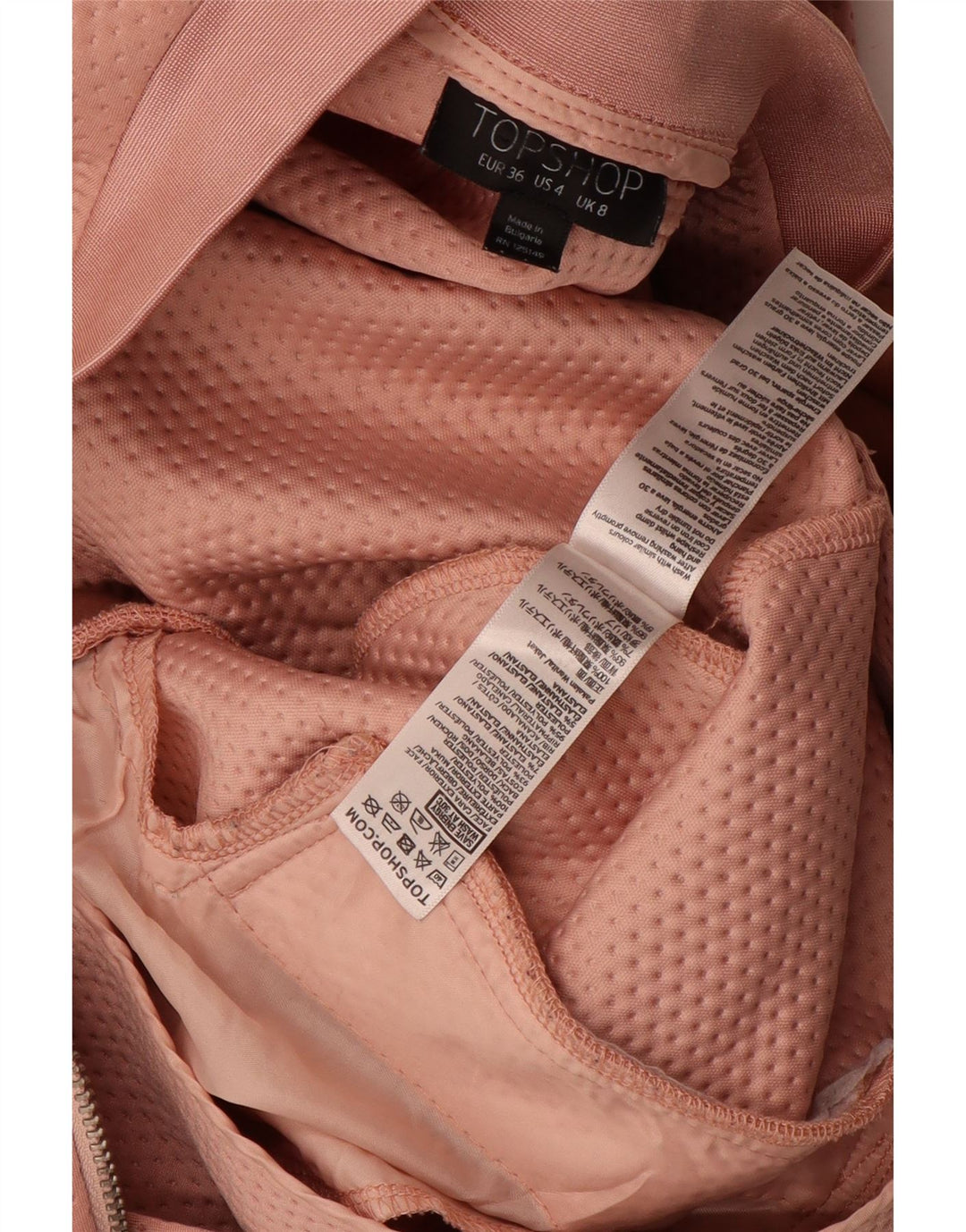 Jachetă Bomber Topshop pentru femei UK 8 Small, roz, poliester