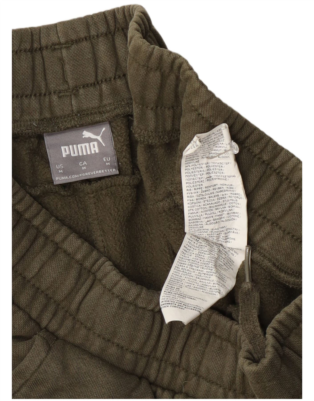 Pantaloni de trening Puma pentru bărbați Joggeri, bumbac mediu kaki