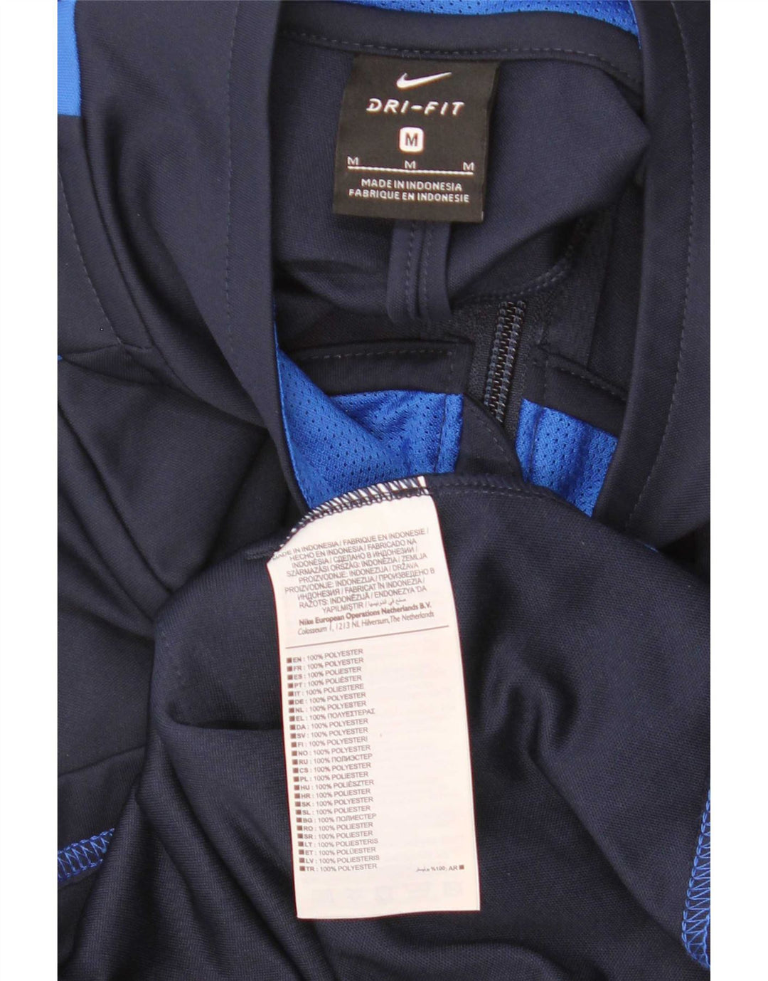 Jachetă de top pentru trening Nike Dri Fit Graphic pentru bărbați, mijlociu, bleumarin, color block