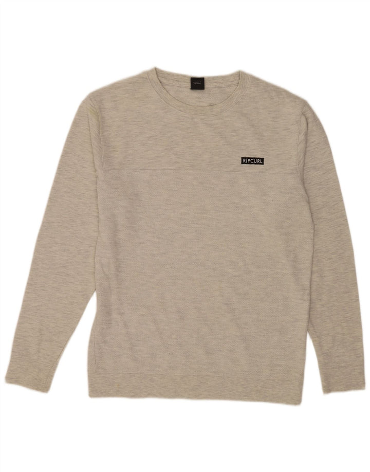 Pulover pentru bărbați Rip Curl cu gât crew, bumbac cu pete, gri mediu