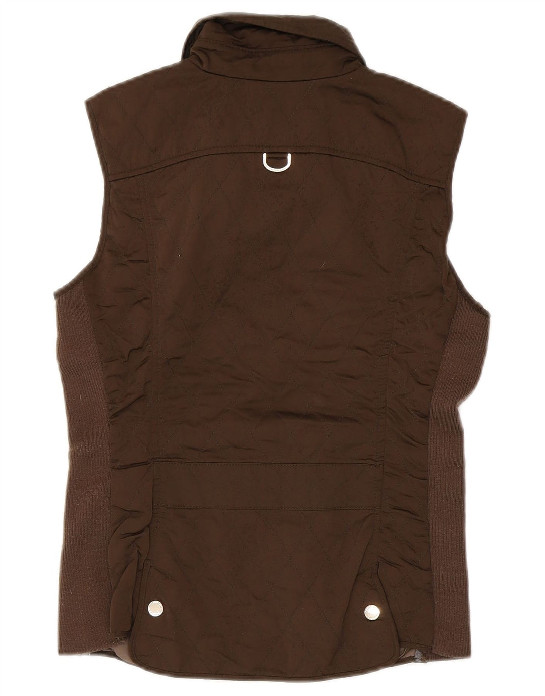 Massimo Dutti Gilet matlasat pentru femei UK 12 Poliester maro mediu