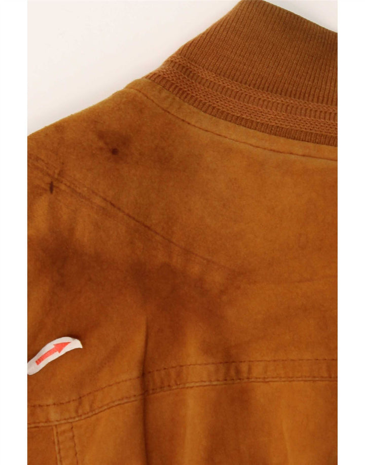 Bomber vintage pentru femei de piele intoarsa UK 18 XL maro
