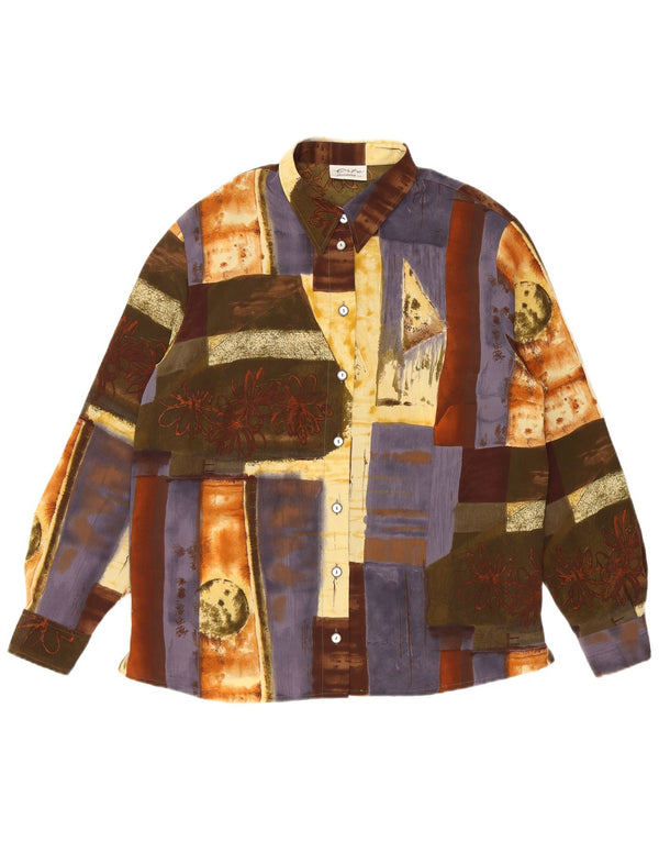 Bluză cămașă pentru femei Erto EU 44 XL poliester mozaic multicolor