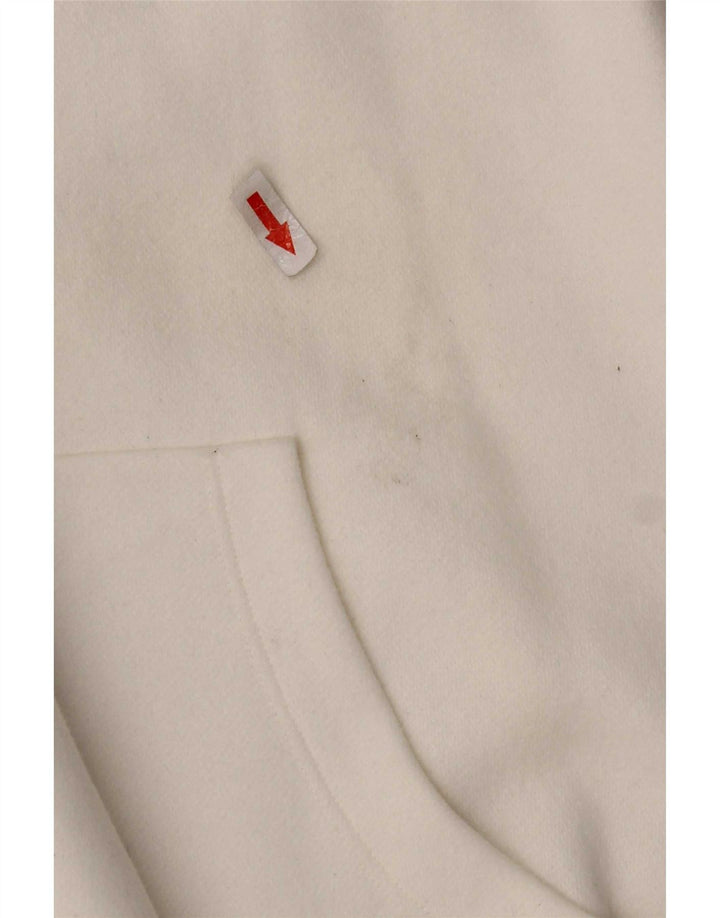 Pulover cu glugă grafic Adidas pentru femei IT 44 Medium White