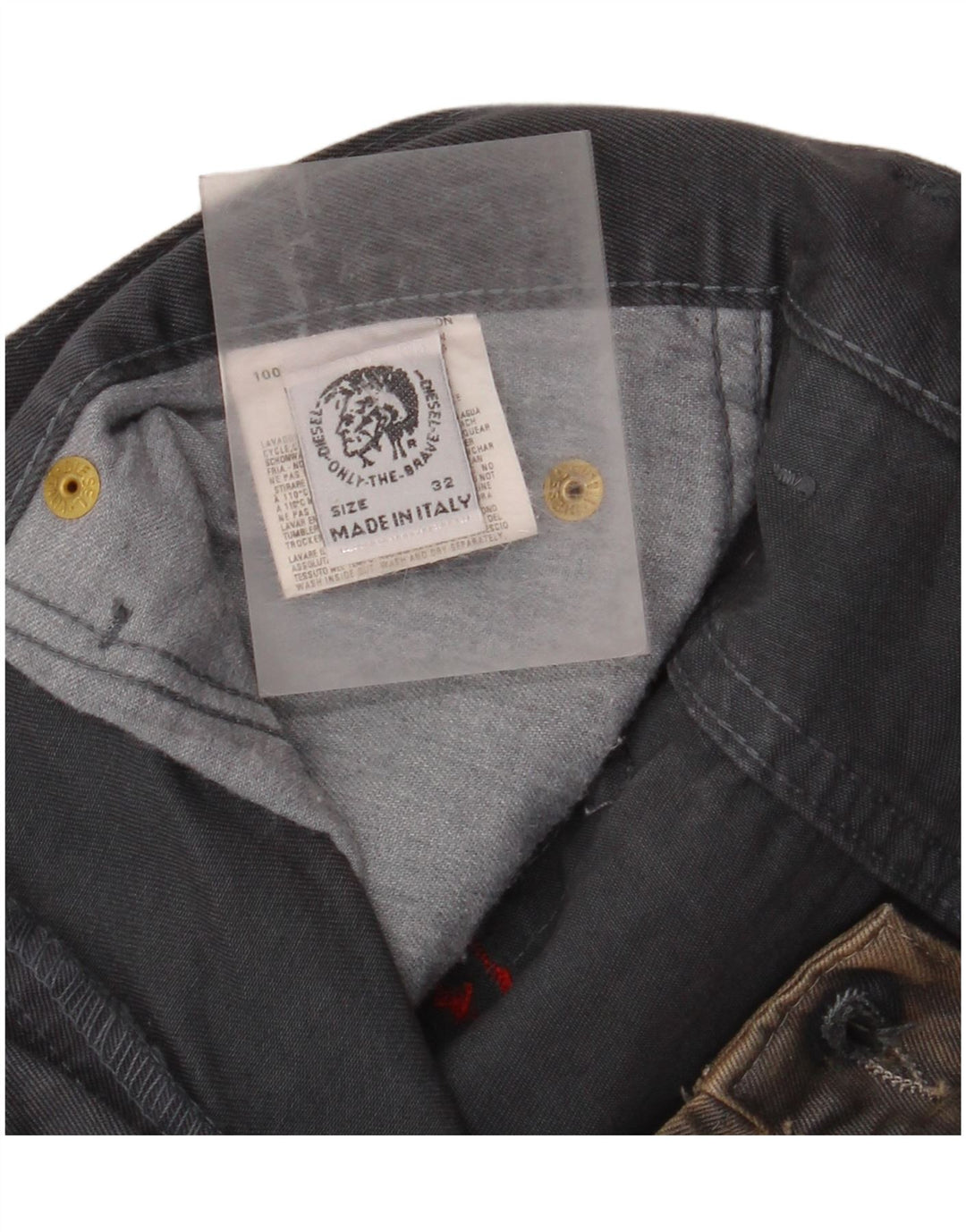 Pantaloni casual pentru bărbați DIESEL Bootcut W32 L32, bumbac Tie Dye Bej