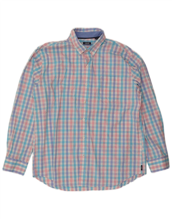 Cămașă Izod pentru bărbați XL, bumbac vichy multicolor