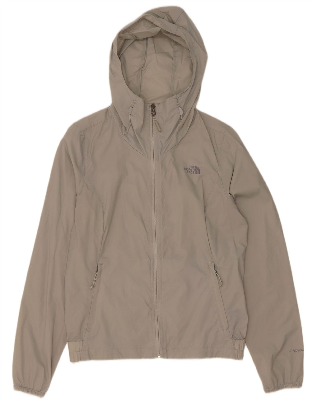 Jachetă de ploaie supradimensionată cu glugă The North Face pentru femei UK 10 Small Gri Nylon