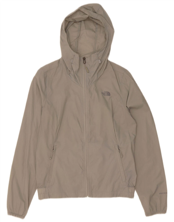 Jachetă de ploaie supradimensionată cu glugă The North Face pentru femei UK 10 Small Gri Nylon