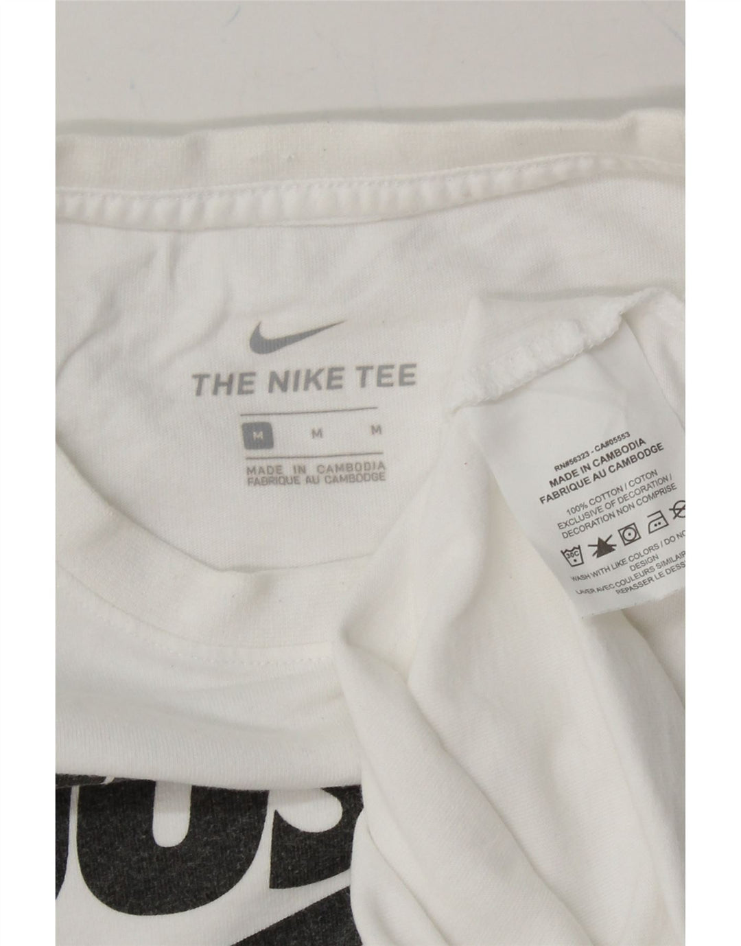 NIKE Mens Graphic T-Shirt Top Medium White Cotton Vintage Nike and Second-Hand Nike from Messina Hembry 