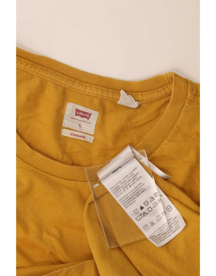 Tricou standard pentru bărbați Levi's Top mare din bumbac galben