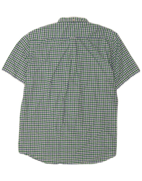 Cămașă cu mânecă scurtă pentru bărbați Gant, cu o formă regulată, mărimea 18 45/46 2XL verde vichy