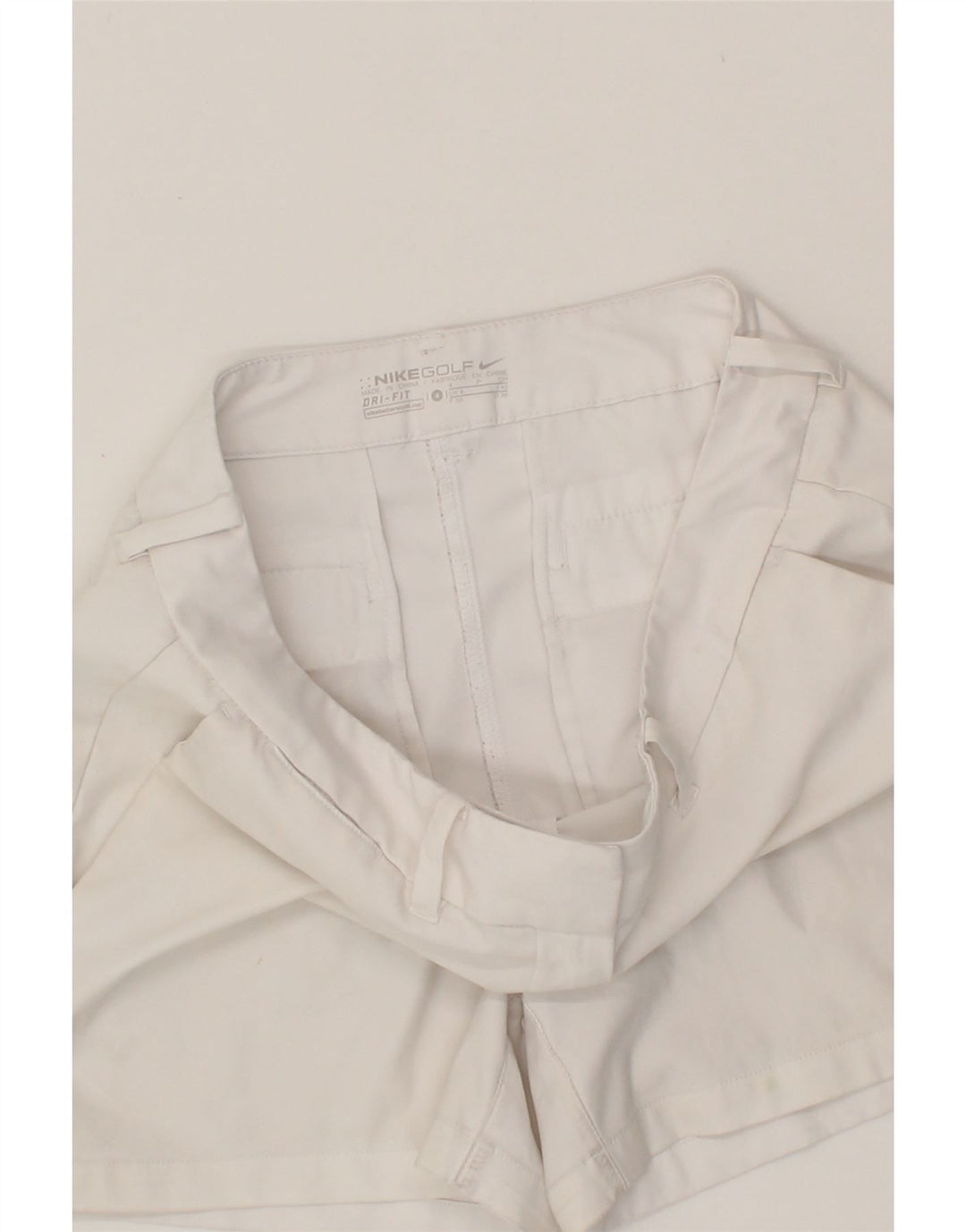 NIKE Womens Dri Fit Chino Shorts UK 8 Small W27 White Polyester Vintage Nike and Second-Hand Nike from Messina Hembry 