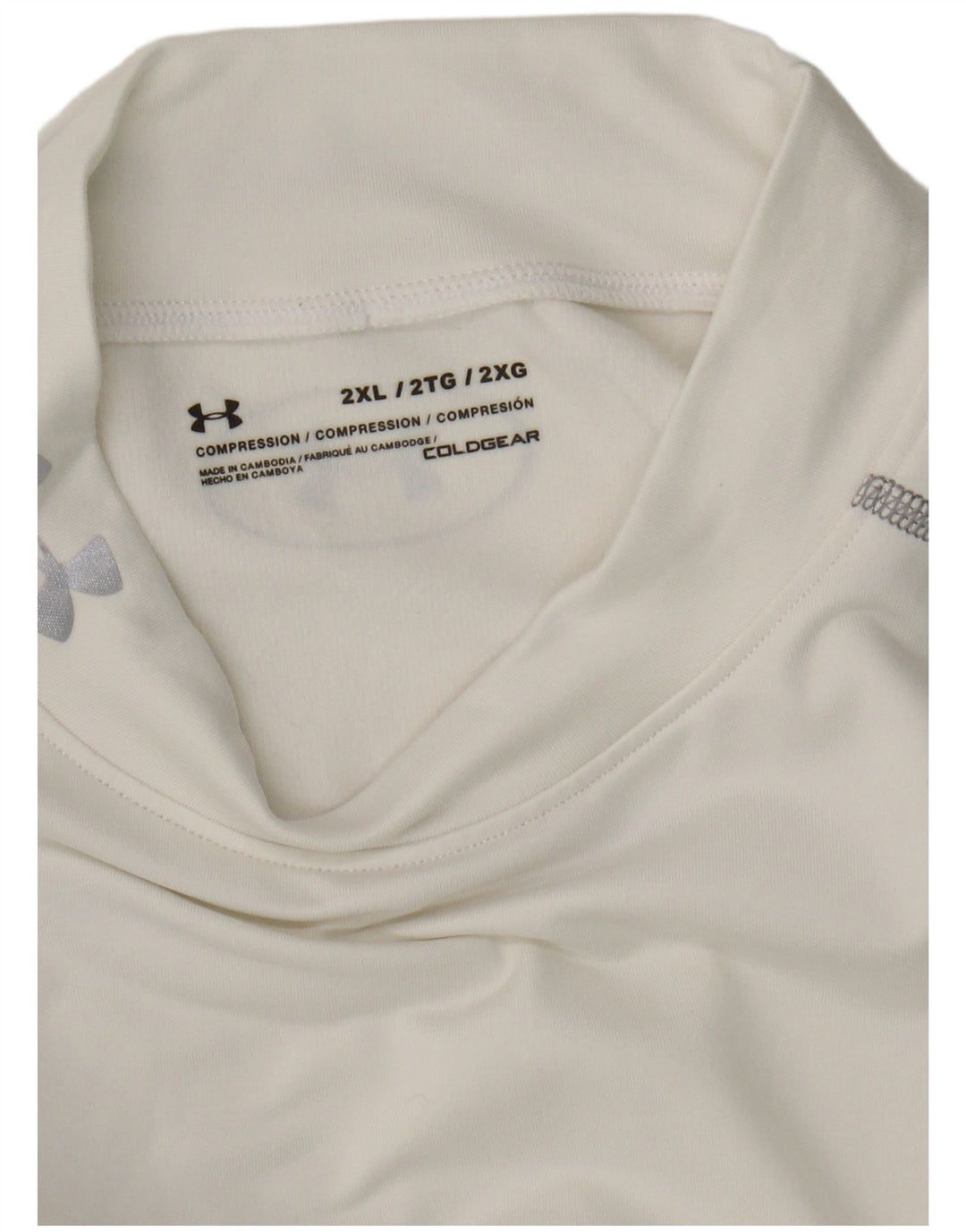 Under Armour Cold Gear Top cu mânecă lungă pentru bărbați, 2XL, alb
