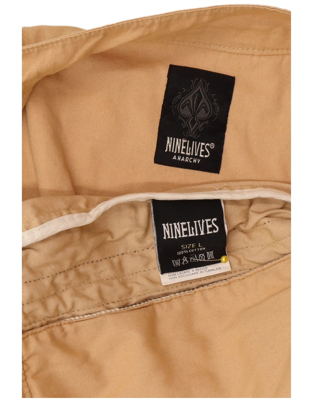 Jachetă bomber pentru bărbați Nine Lives Anarchy UK 40, mare, bej, color block, bumbac