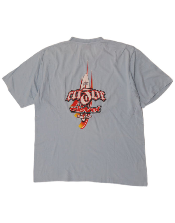 Mistral Mens Graphic T-Shirt Top XL Blue