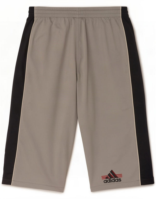 Adidas Mens Sport Shorts UK 40/42 Medium Gri Colorblock Poliester