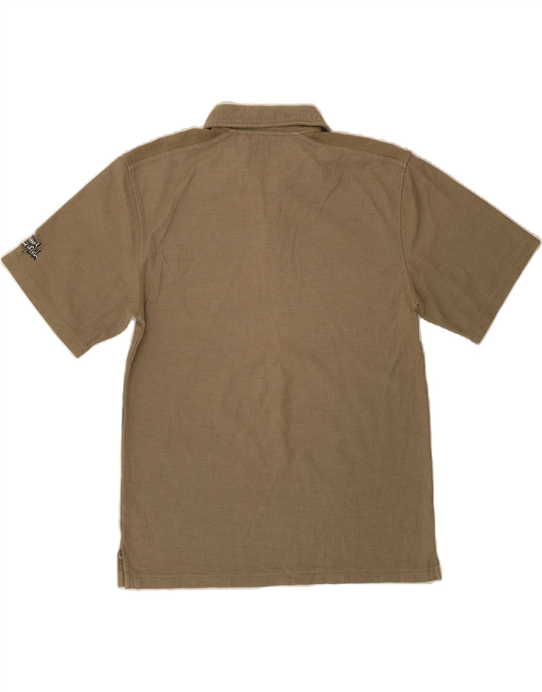 WEIRD FISH Mens Polo Shirt Medium Brown Cotton Vintage Weird Fish and Second-Hand Weird Fish from Messina Hembry 