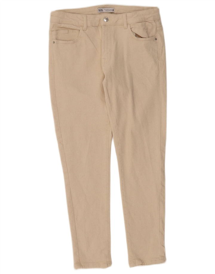 Blugi slim pentru femei Zara EU 42 Large W32 L28 Bej
