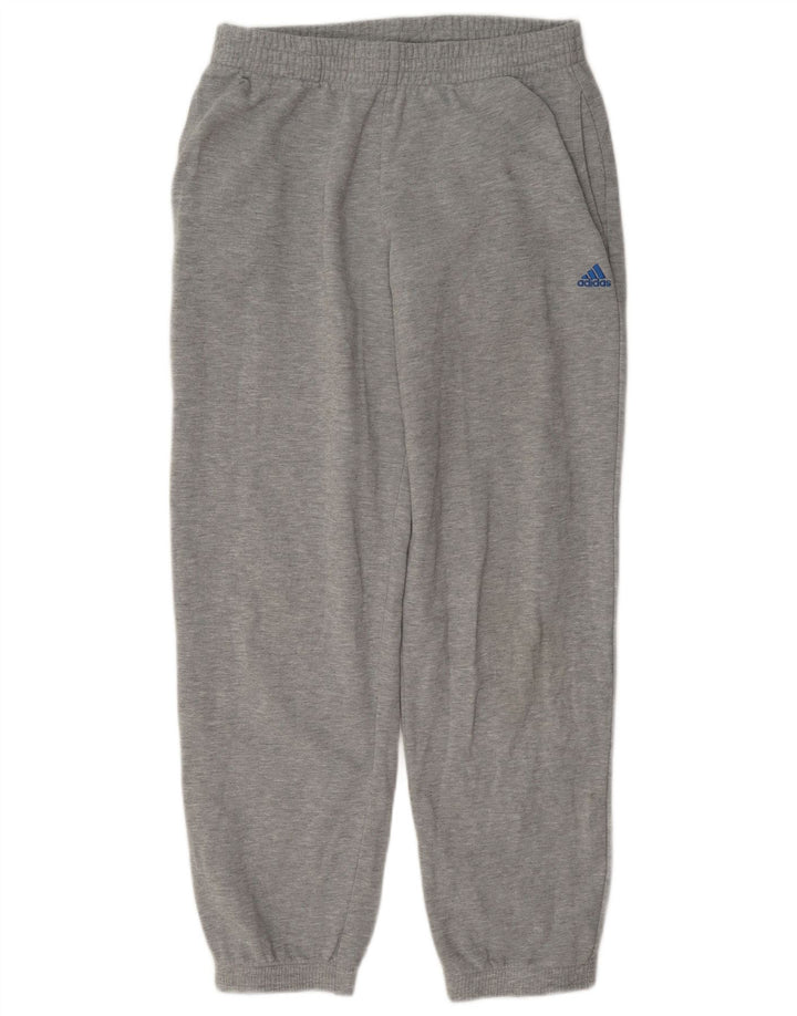 Pantaloni de trening Adidas pentru bărbați Joggeri din bumbac gri mediu