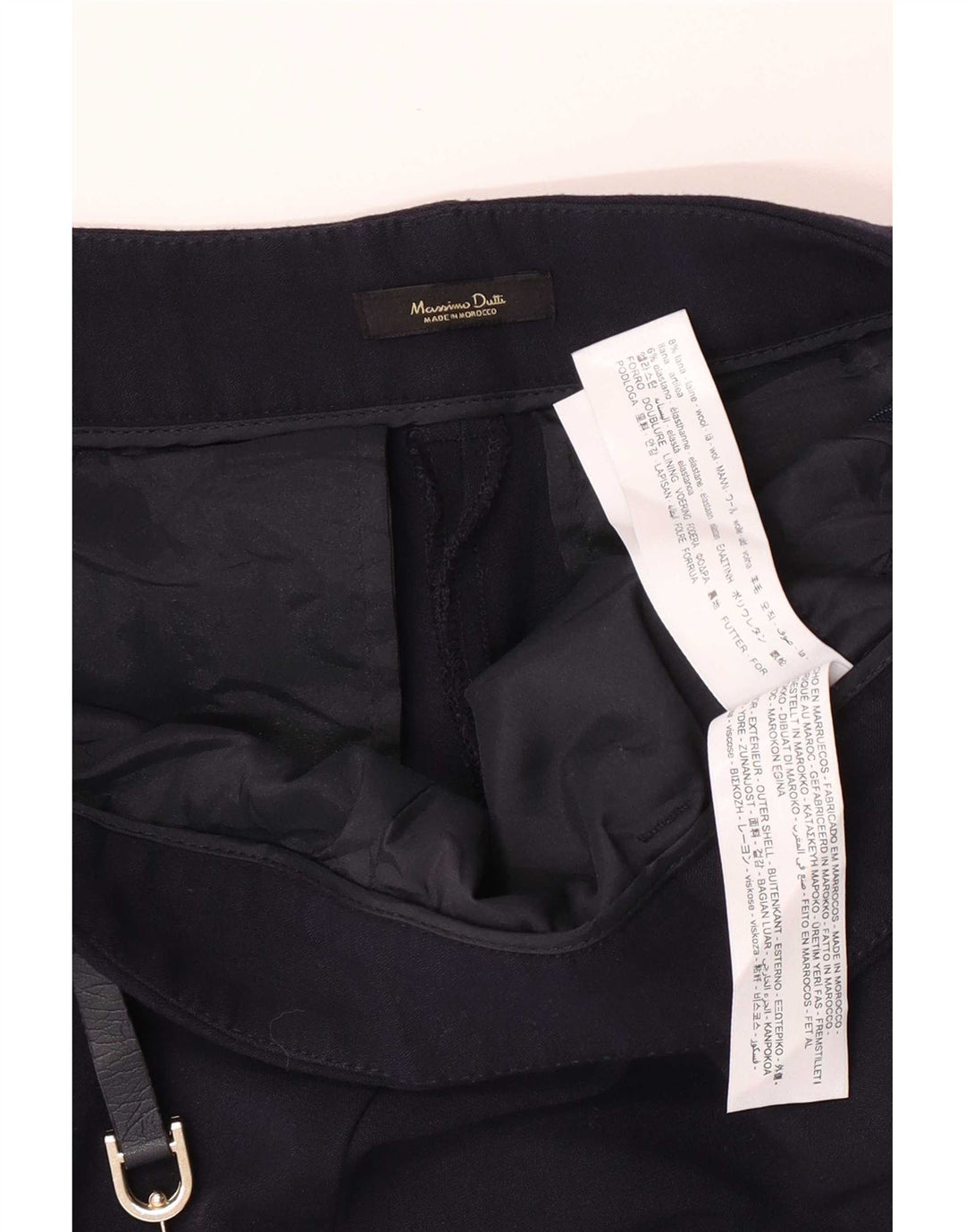 Massimo Dutti Pantaloni de costum subțiri pentru femei EU 40 Mediu L30 L27 Lână bleumarin