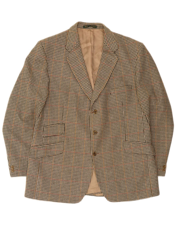 DONEGAL Jachetă pentru bărbați cu 3 nasturi, UK 46 3XL, bej, lână nouă