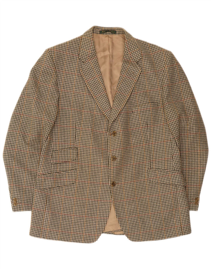 DONEGAL Jachetă pentru bărbați cu 3 nasturi, UK 46 3XL, bej, lână nouă