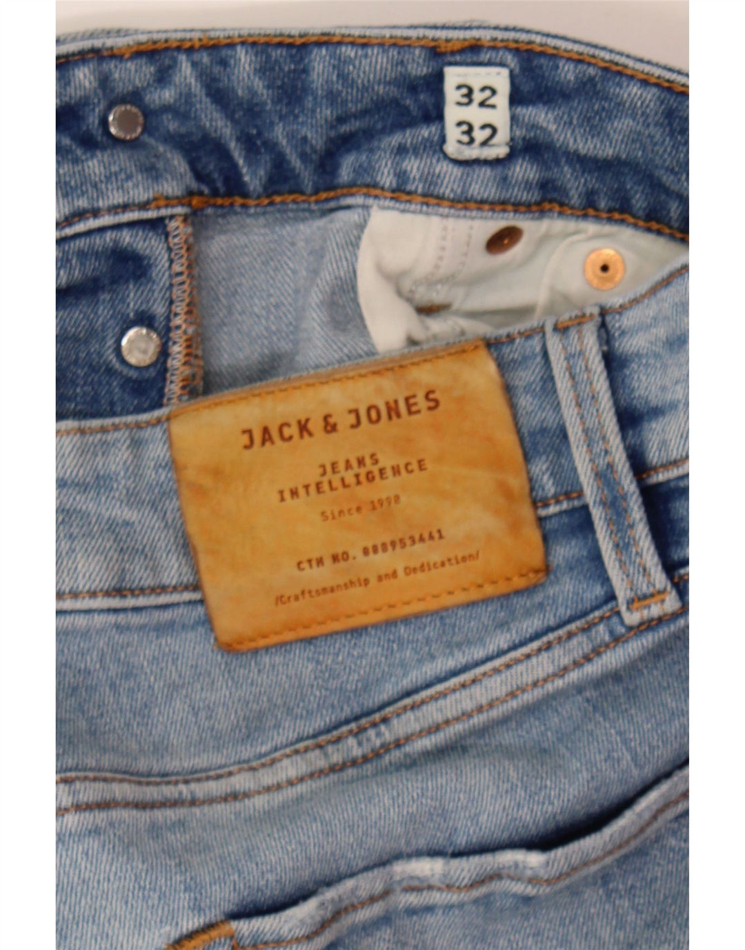 JACK & JONES Mens Tim Slim Jeans W32 L32 Blue Cotton Vintage Jack & Jones and Second-Hand Jack & Jones from Messina Hembry 