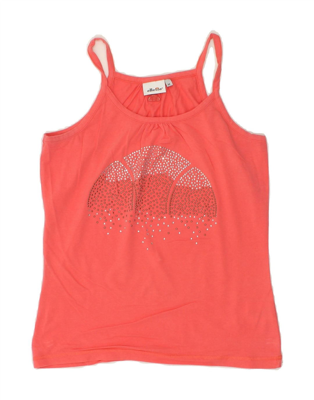 ELLESSE Womens Graphic Cami Top UK 12 Medium Pink Cotton Vintage Ellesse and Second-Hand Ellesse from Messina Hembry 