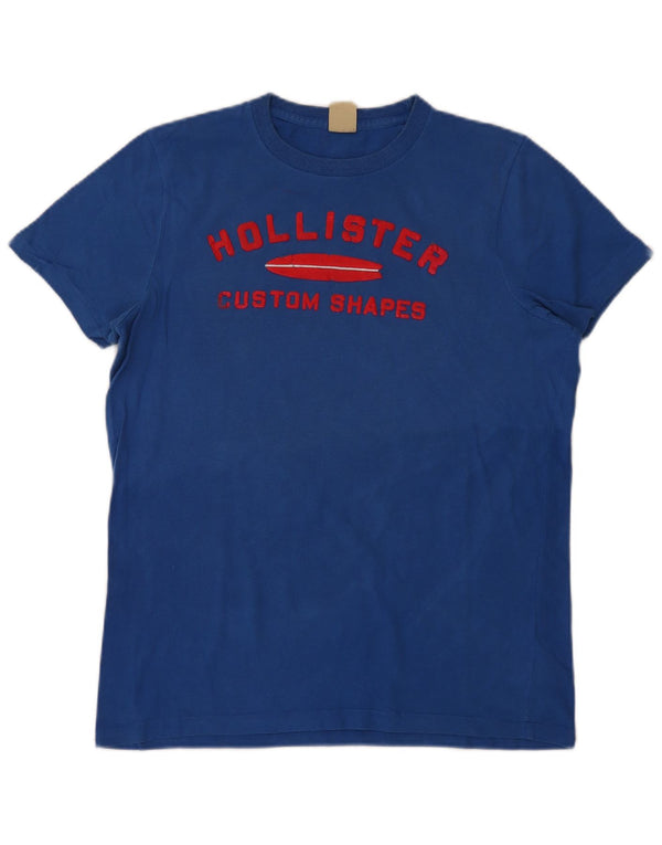 Tricou grafic Hollister pentru bărbați Top mare din bumbac albastru