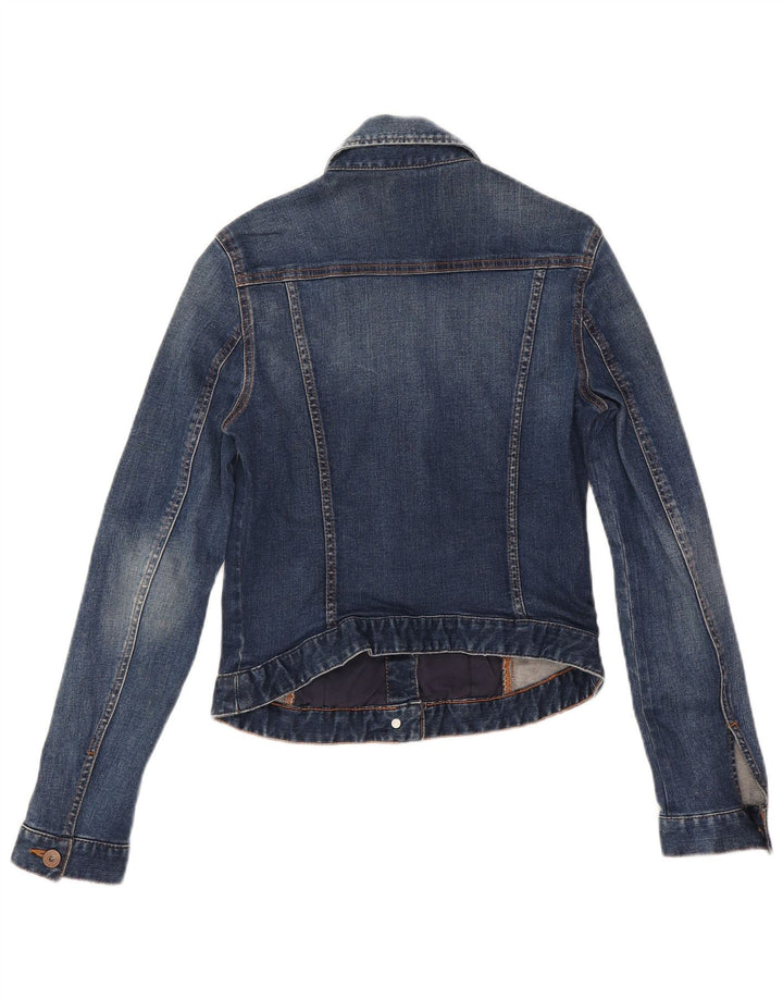 Jachetă de denim scurtă pentru femei Zara UK 10 mic, albastru, bumbac