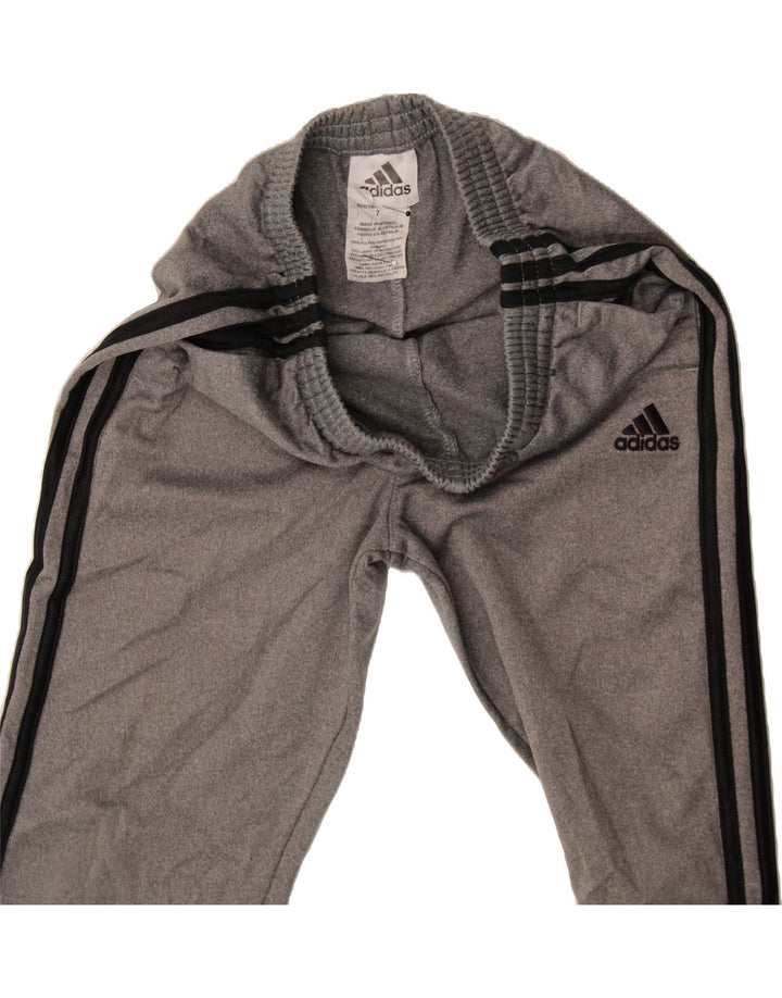 ADIDAS Boys Tracksuit Trousers Joggers 6-7 Years  Grey Polyester Vintage Adidas and Second-Hand Adidas from Messina Hembry 