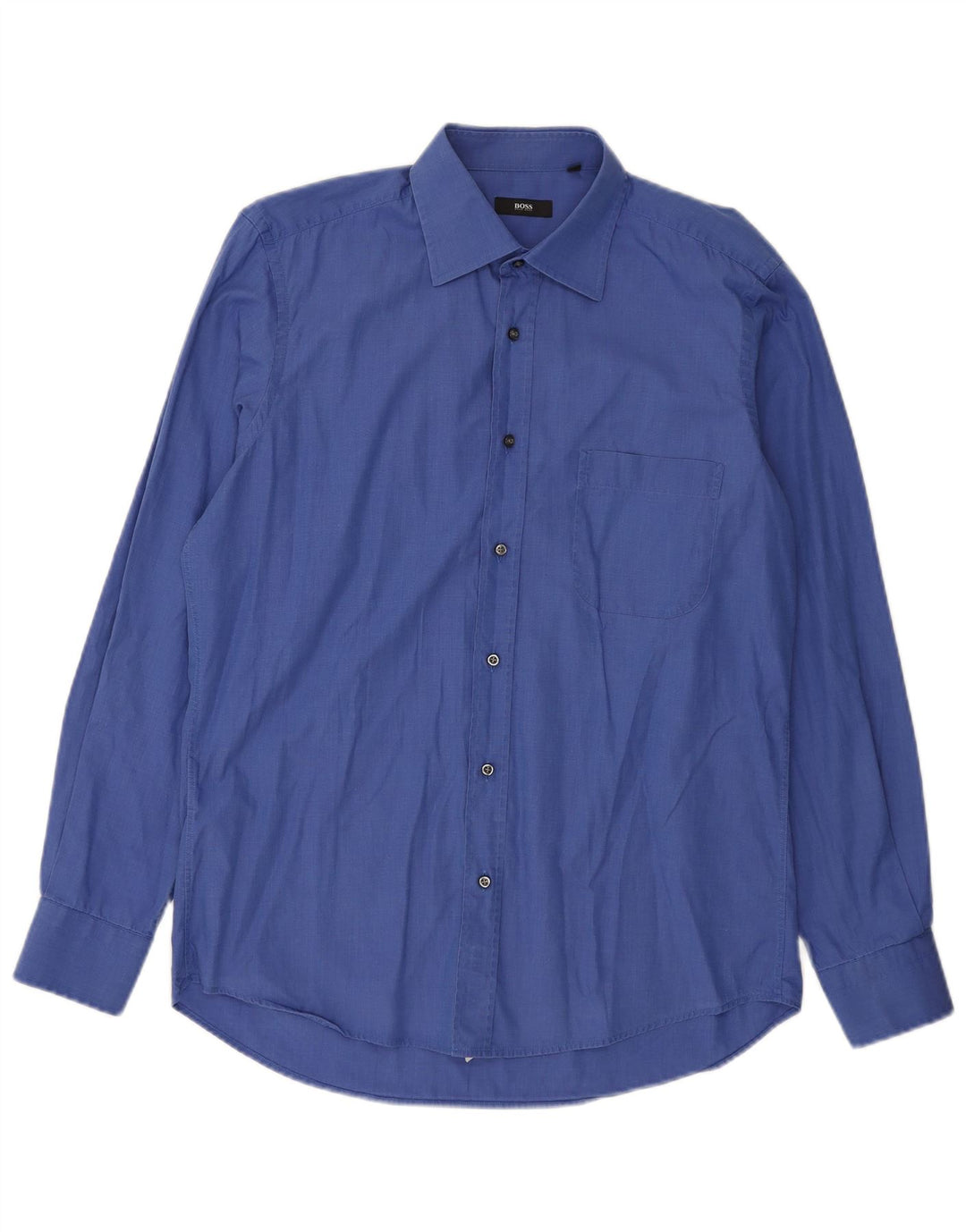HUGO BOSS Mens Shirt Size 40 15 3/4 Medium Blue Cotton