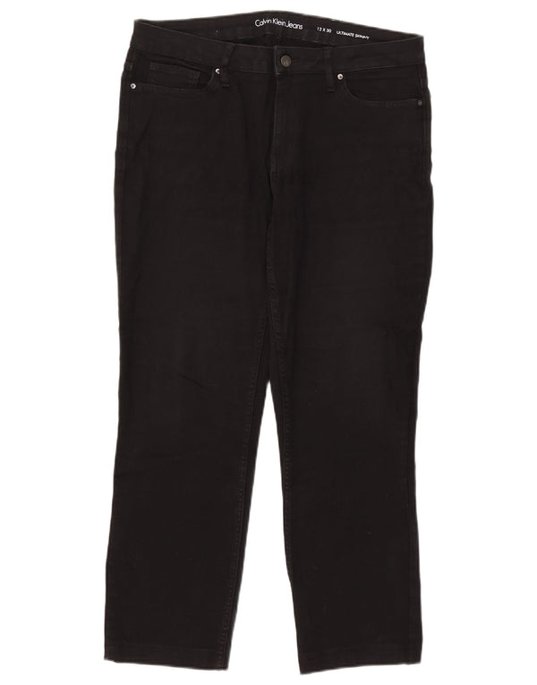 Calvin Klein, blugi crop skinny pentru femei, mari W32 L25, bumbac negru