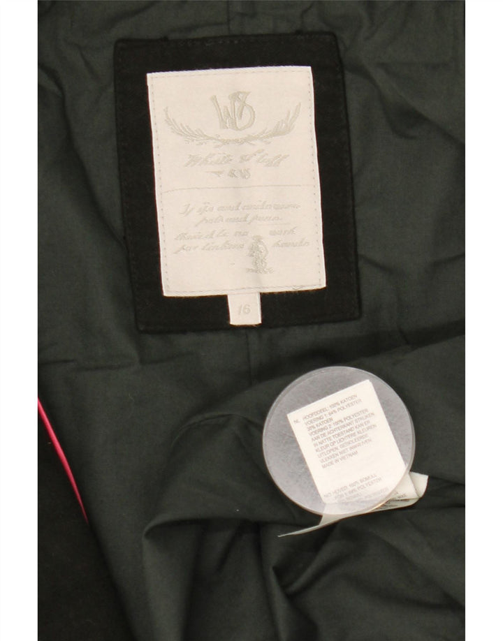 White Stuff pardesiu pentru femei UK 16 mare bumbac kaki