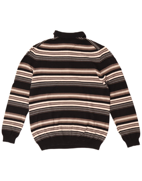 Pulover cu gât polo pentru femei Lotto UK 14, mare, multicolore, cu dungi