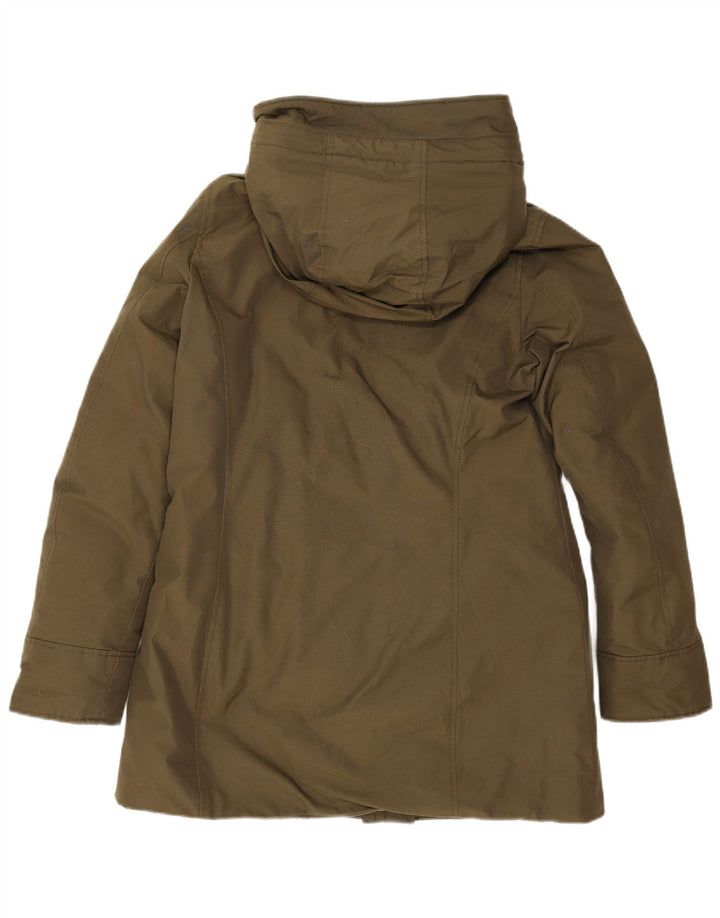 Jachetă parka cu glugă Woolrich pentru femei UK 14, bumbac kaki mediu